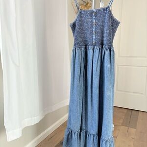 Blue Denim Maxi Dress
